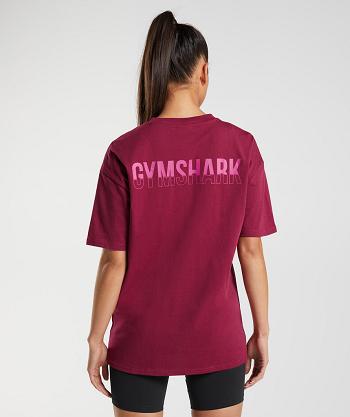 Gymshark Fraction Oversized Ženske T Shirts Roze | HR 3292VRW